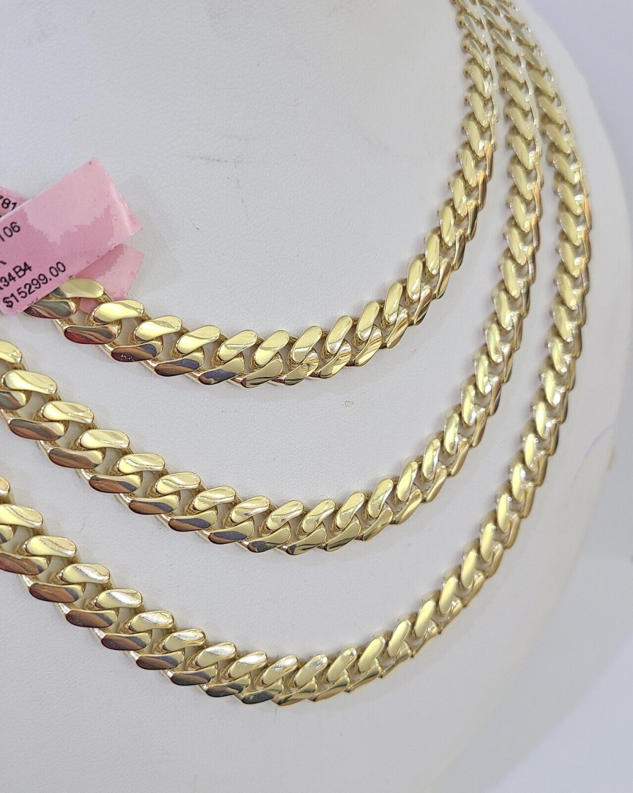 Real 14k Royal Monaco Link Chain 9mm 20 - 26 inches Yellow Gold Genuine - GoldenlinQ